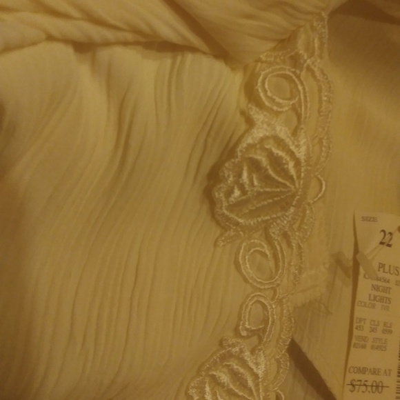 DAVID ROSE CRINKLED 2-N-1 Embroidery DRESS TOP - Picture 6 of 8